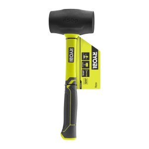 RYOBI Ciocan de cauciuc cu maner din lemn de hickory, negru, 450 de grame RHHM450 - Img 5