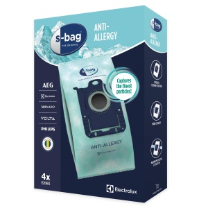 Sac aspirator Electrolux E206S Anti-Allergy, 4 bucati, Filtrare HEPA 10, Captare alergeni