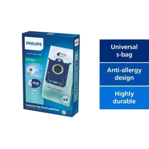 Sac aspirator Philips FC802204 s-Bag Antiallergie Filtrare avansata 4 buc - Img 3