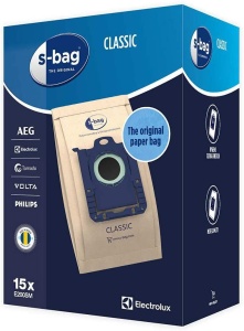 Sac de aspirator Electrolux E200SM, 15 bucati, filtrare eficienta, bej