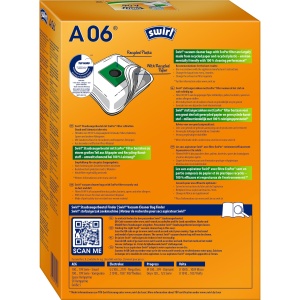 Sac de aspirator Swirl A 06 EcoPor, 4 bucati, filtrare 99,99, din material reciclat - Img 2