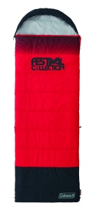 Sac de dormit Coleman Festival Single, rosu-gri, 225 x 80 cm, 2.2 kg