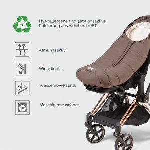 Sac de dormit Nuvita 9545 Junior City pentru carucior, 100 cm, culoare salbeigrun - Img 2