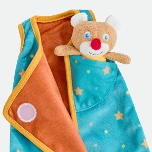 Sac de dormit pentru papusi HABA 30 cm cu mini-teddy, lavabil la 30C - Img 3