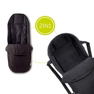 Sac de dormit si geanta transport hauck 2in1, pentru copii de la nastere pana la 9 luni, negru - Img 2