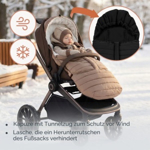 Sac de iarna Lionelo Oli pentru carucior Universal pentru buggy si babywanne, impermeabil - Img 4
