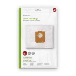Sac de praf NEDIS pentru aspirator PhilipsElectrolux, 10 bucati, sintetice, alb - Img 2