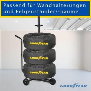 Sac pentru transport si depozitare anvelope Goodyear, 4 bucati, 600D, negru - Img 6
