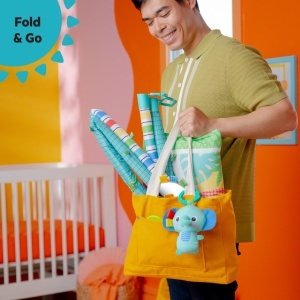 Saltea de activitate pentru bebelusi Bright Starts Wild Wiggles, 5 jucarii incluse, Verde - Img 3