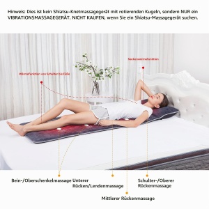 Saltea de Masaj Snailax cu 10 Motoare de Vibratie, 4 Zone de Incalzire, Design Faltabil - Img 2