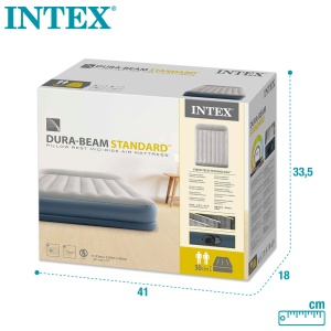 Saltea gonflabila Intex Dura-Beam Standard 203 x 152 x 30 cm, multicolor - Img 7