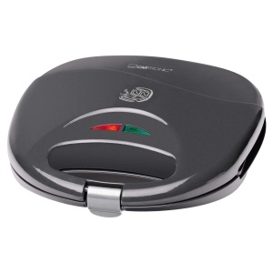 Sandwich Maker Clatronic(r) cu panouri sandwich triunghiulare | Prajitor de paine sandwich cu regulator automat de temperatura si acoperire antiaderenta | Sandwich Maker cu sistem de blocare | ST 3477 gri - Img 1