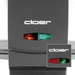 Sandwich maker Cloer 6235, 930 W, pentru 2 paine prajita intreaga, forma de coaja, mesaj optic de finalizare, infasurare cablu, carcasa din otel inoxidabil mat - Img 4
