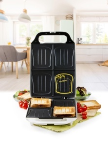 Sandwich Maker DOMO DO9064C, 4 sandwichuri, 1800W, alb - Img 5