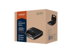Sandwich Maker Grundig SWM2940, 750 W, Negru-Metalic, 2 Sandwichuri - Img 6
