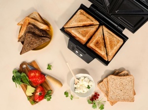 Sandwich Maker KRUPS FDK461, 850W, Placi ceramice antiaderente, Negru - Img 3