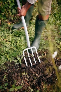 Sapa telescopica Fiskars SmartFit 1,10-1,30 m, 4 zinken, Borstahl, NegruArgintiu - Img 6