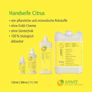 Sapun lichid Sonett Citrus, 1 Litru, 100 natural, biodegradabil - Img 2