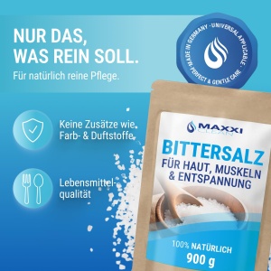 Sare de baie Maxxi Clean 900 g, 100 pura, pentru relaxare si exfoliere - Img 4