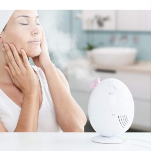 Sauna electrica pentru fata InnovaGoods, 90ml, alb-roz, design ergonomic - Img 5