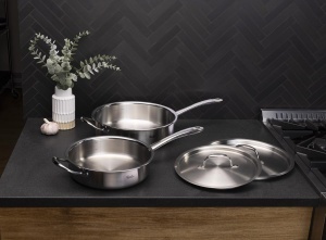 Sauteuse Fissler M5 Pro-Ply 24 cm, inox 1810, inductie, capacitate mare - Img 5