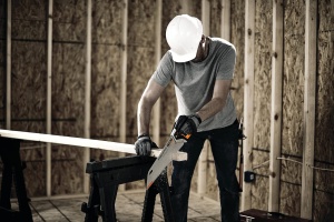 Saw Handsaw Fiskars Pro, 38 cm, negruorange, pentru lemn si PVC - Img 3