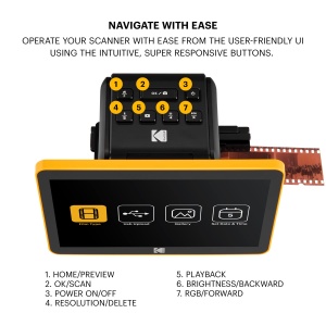 Scanner digital Kodak Slide N Scan RODFS70, 22MP, ecran LCD 7, negru - Img 7