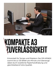 Scanner documente A3 Canon imageFORMULA DR-M1060II, 120 ipmin, 80 pagini, compact - Img 3
