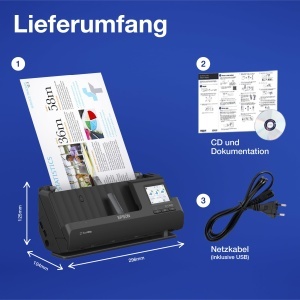 Scanner Wi-Fi Epson ES-C320W Negru Duplex A4 Compact - Img 6
