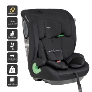 Scaun auto babyGO Lumo I-Size pentru copii 76-150 cm, Negru - Img 2