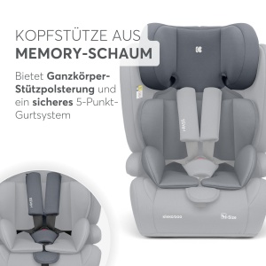 Scaun auto copii KikkaBoo i-PASS 9-36 kg i-Size Gri 13 trepte reglare - Img 7