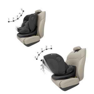 Scaun auto copii Kinderkraft I-GROW 2 PRO, 0-36 kg, rotire 360 grade, Isofix, Negru - Img 6