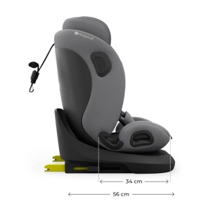 Scaun auto copii Kinderkraft I-GROW 2 PRO, 0-36 kg, rotire 360, gri - Img 13