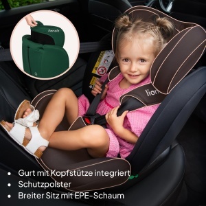 Scaun auto copii Lionelo Bastiaan i-Size 0-36 kg rotativ 360deg Isofix Top Tether Verde - Img 8