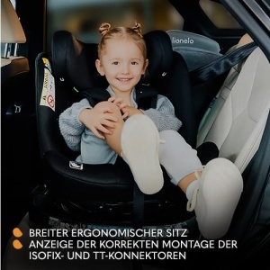 Scaun auto copii Lionelo Brave i-Size 360deg Rotativ ISOFIX R129 - Img 7