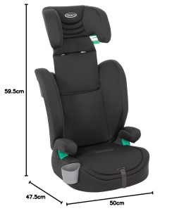 Scaun auto Graco Eldura R129, 76-150 cm, negru, cu sistem 5 puncte - Img 9