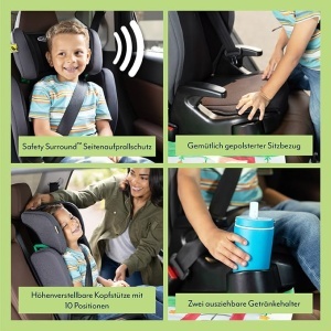 Scaun auto Graco Junior Maxi i-Size R129, 3.5-12 ani, ajustabil, negru - Img 3