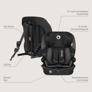 Scaun auto Lionelo Billy i-Size pentru copii 76-150 cm, ISOFIX, 5-Punct Gurt - Img 9