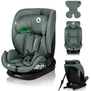 Scaun auto LIONELO LAVENDER I-SIZE pentru copii 76-150 cm, cu ISOFIX si reglaj