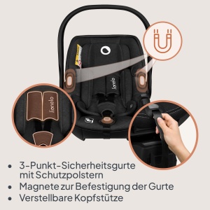 Scaun auto Lionelo Moxie i-Size 40-87 cm montaj rear-facing tetiera reglabila - Img 6