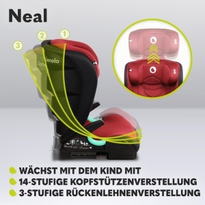 Scaun Auto Lionelo Neal, 15-36kg, Isofix, Protectie Laterala - Img 6