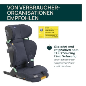 Scaun auto pentru copii Chicco FoldGo I-Size 15-36 kg cu conectori ISOFIX Grupa 23 pentru copii 3-12 ani pliabil si pliabil protectie laterala reglabi - Img 3