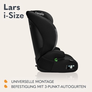 Scaun Auto pentru Copii LIONELO LARS i-Size 100-150 cm, Cu Protectie Laterala si Ajustare Cap - Img 4