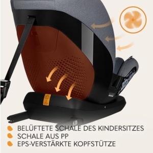 Scaun auto pentru copii LIONELO LAVENDER I-SIZE de la 76 la 150 cm conform standardului R129 i-Size montare ISOFIX in directia de mers si centura TT t - Img 7