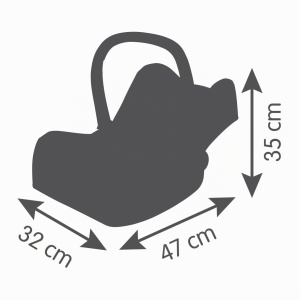 Scaun auto pentru papusi Smoby Maxi-Cosi, cu maner reglabil si siguranta, pentru papusi de max. 42 cm - Img 3