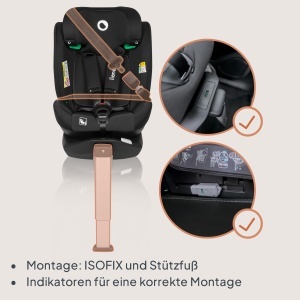 Scaun Auto Rotativ LIONELO BRAAM i-Size 0-36kg, cu ISOFIX, 360 si Protectie Laterala - Img 5