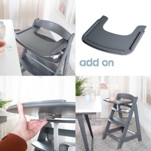 Scaun de masa Babyhochstuhl Sit Up Flex - din lemn, ajustabil, gri antracit - Img 9