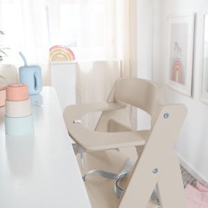 Scaun de masa Babyhochstuhl Sit Up Flex - Inaltime ajustabila, din lemn, CashmereBeige - Img 4
