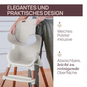 Scaun de masa Chicco Zest, pentru bebelusi, usor, ajustabil, compact - Img 5