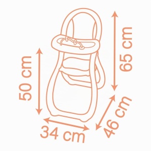 Scaun de masa pentru papusi Smoby Baby Nurse, accesorii incluse, pentru papusi de pana la 42 cm - Img 6